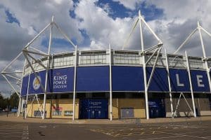 Outside King Power Stadium in Leicester